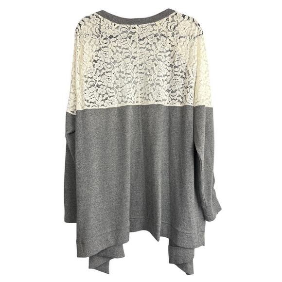 Torrid Lace Insert Open Front Cardigan Size 2 - Picture 6 of 6